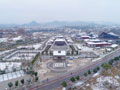 中國陽明文化園的航拍雪景